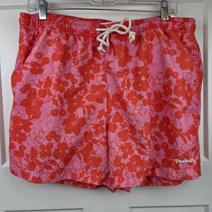 Pacsun Men's Floral Swim Trunks Pink Orange Size Large
